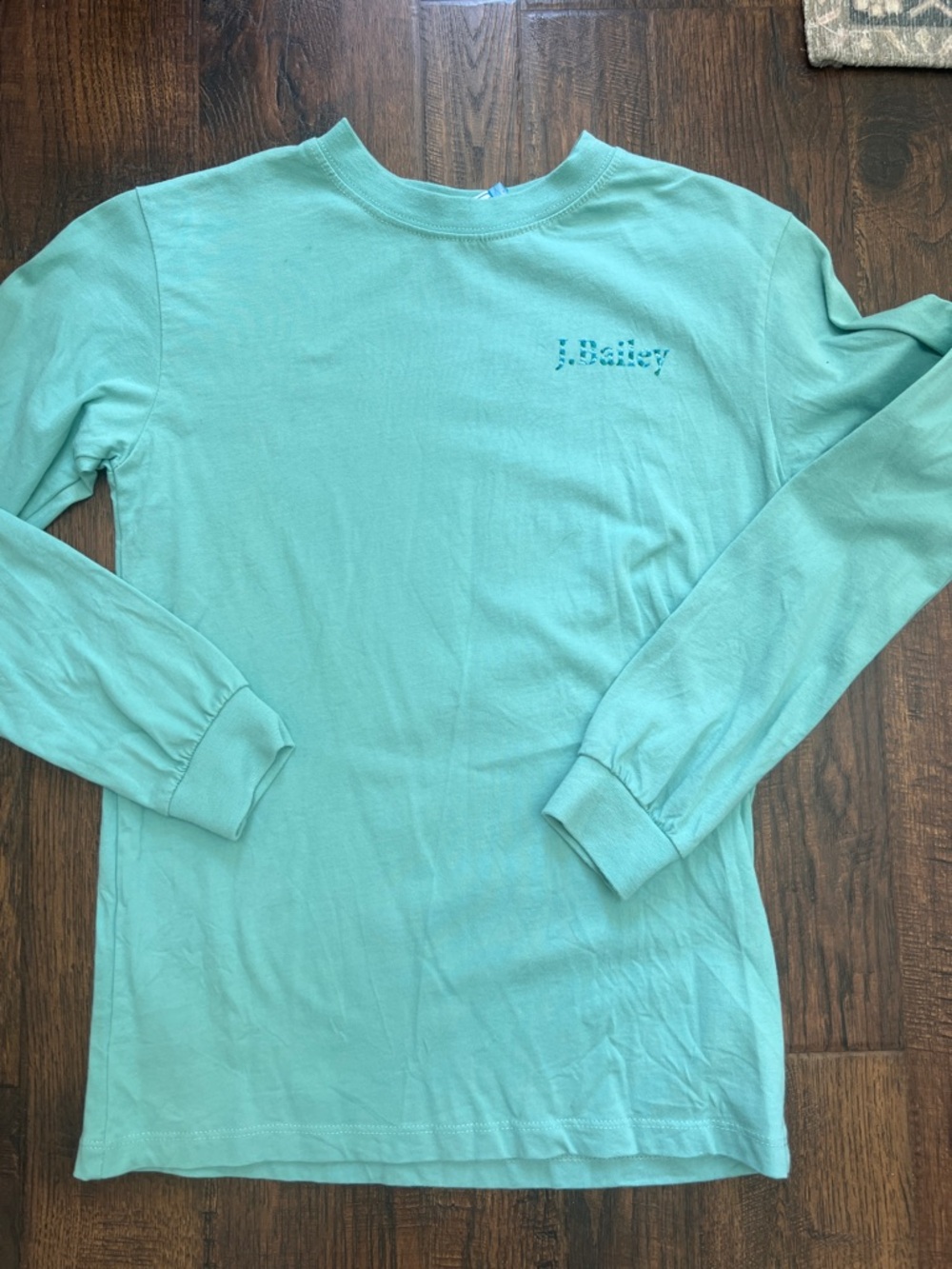 J. Bailey Aqua Long Sleeve Tee with Fish Graphic - Picture 4 of 8